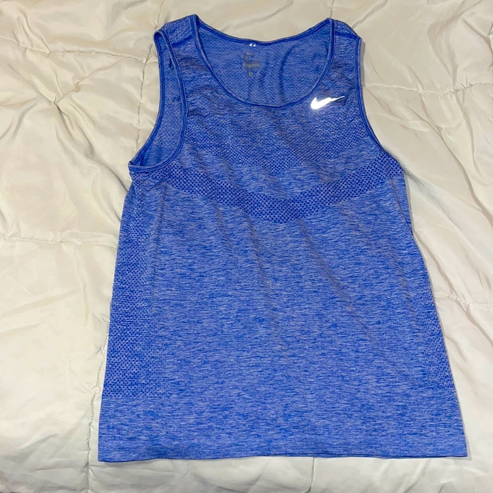 Blue Nike running sleeveless shirt